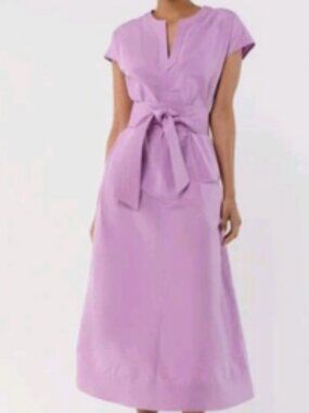 NWOT Ann Mashburn GIGI Violet MAXI Tie Waist Dress Size XS